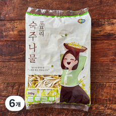 포프리 무농약 숙주나물, 300g, 6개