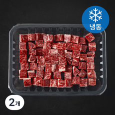 미국산 우목심 사각큐브 (냉동), 2개, 500g