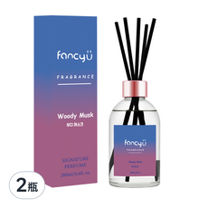 Fancy U 經典漸層室內擴香瓶 (200ml), 木質麝香, 2瓶