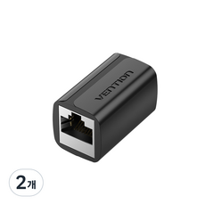 벤션 CAT7 FTP 랜연장 젠더 RJ45 키스톤 잭 커플러, 블랙, 2개, 33.8mm