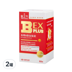 台塑生醫 MD Formula 醫之方 長釋B群EX PLUS加強錠 60錠 促進代謝 增強體力, 60顆, 600mg, 2罐