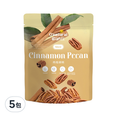 O'natural 歐納丘 肉桂胡桃, 非油炸, 低溫烘焙, 50g, 5包