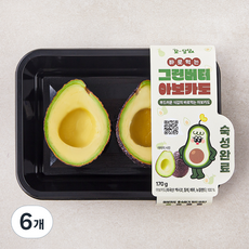 오 달달 바로 먹는 그린버터 아보카도 2개입, 170g, 6개