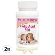 Healthwomen 赫而司 金好韻葉酸膠囊 鈣備孕/孕前補養配方, 2罐, 90顆