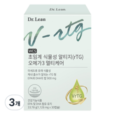 닥터린 초임계 식물성 알티지(rTG) 오메가3 멀티케어 33.78g, 30정, 3개