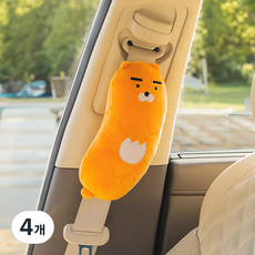 카카오프렌즈 발라당 차량용 안전벨트 커버, 라이언, 4개