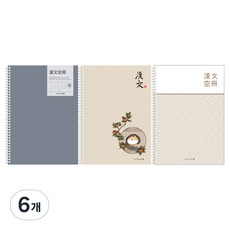 모닝글로리 2000 중고생용 스프링 한문 노트, 랜덤발송, 6개