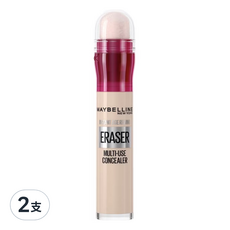 MAYBELLINE 媚比琳 黑眼圈擦擦筆, cushion刷頭, 遮蓋黑眼圈, 浮腫及細紋, 2支, 白皙色