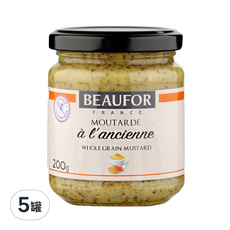 BEAUFOR 堡芙 法式芥末籽醬 200g, 5罐