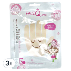 FACEQueeN 玫瑰粉嫩保濕護手膜, 玫瑰保濕亮白護手膜, 觸控螢幕適用, 16g, 3片