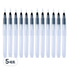 柔軟水彩筆 04筆尖 12種組, 150mm, 5組