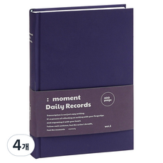 Momodi Moment Record Made彩色筆記本, 4個, 深海軍