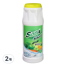 소다스쿨 프리미엄 베이킹소다 용기형, 450g, 2개