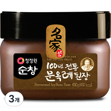 대상 청정원 순창 문옥례 된장, 450g, 3개