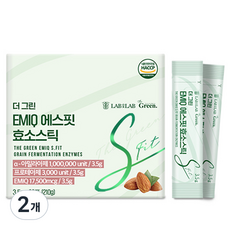 랩온랩 더그린 EMIQ 에스핏 효소스틱 60p, 210g, 2개