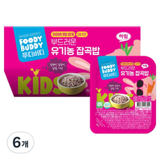 푸디버디 부드러운 유기농 잡곡밥, 6개, 140g, 잡곡