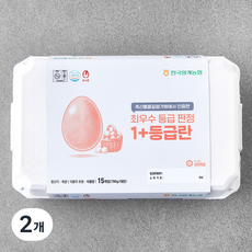 목계촌 1+ 등급 계란 780g, 15구, 2개 15구, 2개