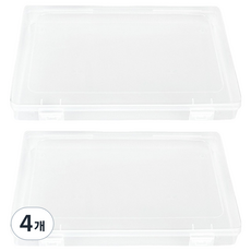 퓨어온 파일 서류 케이스 A4 30.8 x 23.2 x 2 cm, 투명, 4개