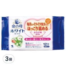 KOBAYASHI 小林製藥 桐灰命之母黏貼式草本暖暖包 8個x3袋 (共24個) 女性暖宮貼, 3袋