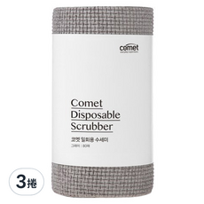 comet 拋棄式菜瓜布, 灰色, 3捲, 80個