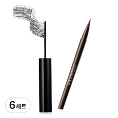 MACQUEEN 防水筆眼線筆 NO2 深棕色 + 緊身 Poten 顏色, 6組, Eyeliner NO.2 Deep Brown+Skinny Poten Cara 6.5g
