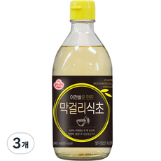 오뚜기 이천쌀로 만든 막걸리 식초, 345ml, 3개