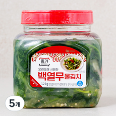 종가 백열무 물김치, 1.2kg, 5개