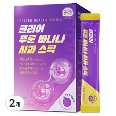 더존건강 배럴헬스 클리어 푸룬 바나나 사과 스틱 15p, 270g, 2개