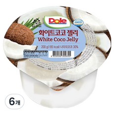 Damanse Food Dongwon Dole杯裝果凍 08_白椰果果凍, 200g, 6個