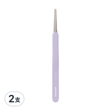PICASSO 畢卡索 Collezioni 鑷子, 堅固不鏽鋼材質 圓弧形收尾, 紫色, 2支