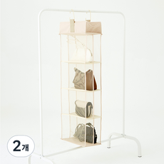 코멧 가방 걸이 정리대 8칸, 베이지, 2개