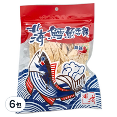 北海 鱈魚香絲 大 麻辣寬條, 90g, 6包