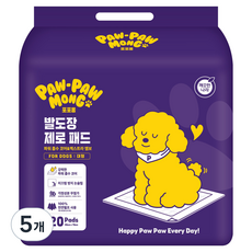 포포몽 발도장 제로 배변패드, 20개입, 5개