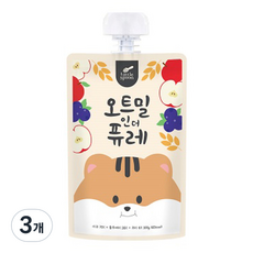 리틀스푼 오트밀인더퓨레, 혼합맛(사과/블루베리/귀리), 100g, 3개 - 리틀스푼퓨레