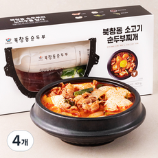 프레시지 북창동 소고기 순두부 찌개 밀키트, 620g, 4개