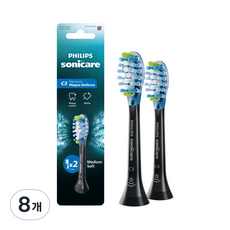 소닉케어 C3 프리미엄 케어 칫솔모 블랙, HX9042/91, 8개