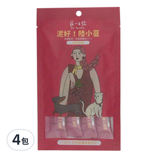Pet Tomodachi 寵心出發 泥好!陸小蔓 天然蔬果肉泥 4條, 低磷配方, 天然蔬果, 72g, 4包