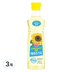 오뚜기 해바라기유, 900ml, 3개