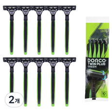 DORCO 多可樂客 Twin Plus Green一次性刮鬍刀, 2個, 10片