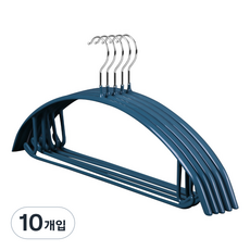 라운드 논슬립 옷걸이 성인용, 코팅네이비블랙, 10개입