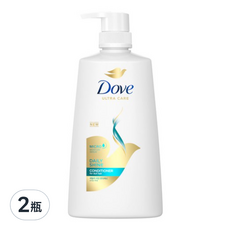 多芬 日常亮澤潤髮乳 660ml - 修護受損易斷髮，讓秀髮更強韌, 2瓶