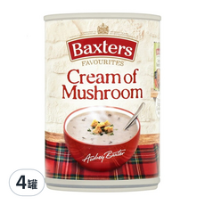 Baxters 蘑菇奶油濃湯, 400g, 4罐