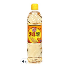 오뚜기 2배 현미식초, 900ml, 4개