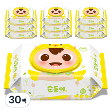 순둥이 베이직 엠보싱 봄 신학기 에디션 물티슈 캡형