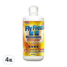 信東生技 飛靈葡萄糖胺液, MSM強化配方, 西印度櫻桃風味, 946ml, 4瓶