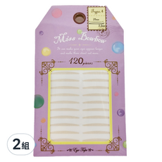 Miss Bowbow 撥撥小姐 3M雙眼皮貼大包裝 120個, 4號泡泡眼, 2組