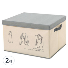 초대형 수납 박스 30L, 회색, 2개