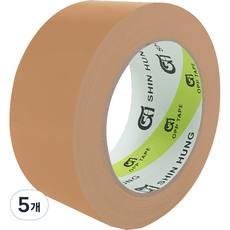 신흥테이프 대용량 면테이프 베이지 48mm x 25m, 5개