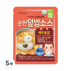 아이배냇 유아용 순한 덮밥소스 새우달걀, 50g, 5개, 혼합맛(새우/달걀) - 순한덮밥소스