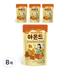 [쿠팡수입] 허니카라멜맛 아몬드, 200g, 8개